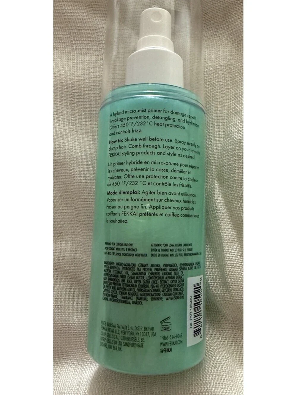 FEKKAI Clean Stylers Prime Mist Detangler Heat Protectant 5 oz NEW